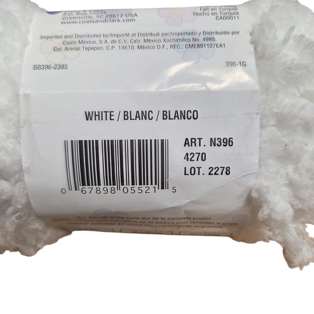 Red Heart Buttercup DISCONTINUED “White” - New Lot Of Seven Skeins Crochet Knit - Picture 7 of 10